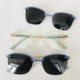 Armação de óculos de grau - Adriana 3 pontos cod 6025 - dourado haste detalhe azul forte clip on azul forte c7