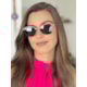 Armação de óculos de grau - Adriana 3 pontos cod 6025 - dourado haste detalhe lilás clip on nude chocolate c4