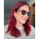Armação de óculos de grau - Adriana 3 pontos cod 6025 - dourado haste detalhe preto clip on preto C1