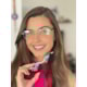Armação de óculos de grau - Adriana 3 pontos cod 6025 - dourado haste detalhe preto ponteira transparente clip on dourado C2