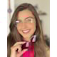 Armação de óculos de grau - Adriana 3 pontos cod 6025 - Rose gold haste detalhe lilás clip on lilás C5