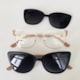 Armação de óculos de grau - Afrodite 0193 - branco com dourado detalhe nude haste nude clip on preto