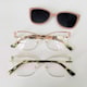 Armação de óculos de grau - Afrodite 0193 - nude com dourado detalhe rosé e haste animal print rosado c4 clip on rose