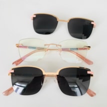 Armação de óculos de grau - Alexa 3 pontos cod 6014 - Rose gold ponteira rose C3 clip on detalhe rose gold Armação de óculos de grau - Alexa 3 pontos cod 6014 - Rose gold ponteira rose C3 clip on detalhe rose gold