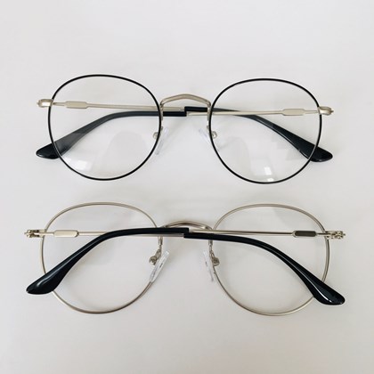 Armação de óculos de grau - Alice 319 - preto com prata C3