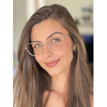 Armação de óculos de grau - Aline Glow 8574 - cinza com dourado c6