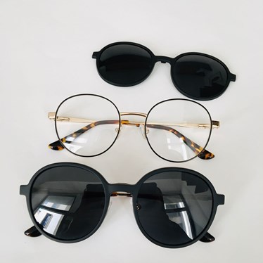 Armação de óculos de grau - Aloha New 0173 - preto com dourado C3