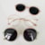 rose com dourado clip on nude lentes pretas