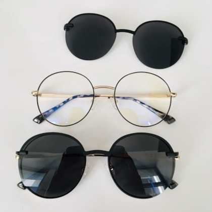 Armação de óculos de grau - Aloha two 80105 - preto com dourado C1 Armação de óculos de grau - Aloha two 80105 - preto com dourado C1