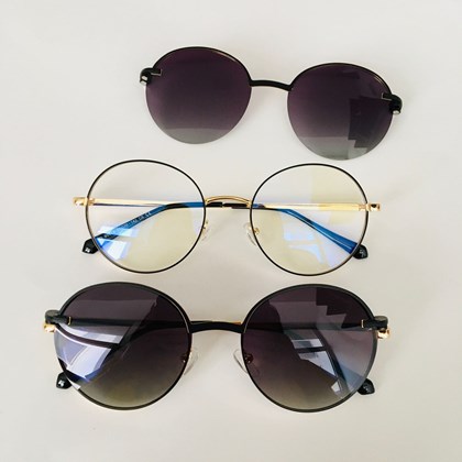 Armação de óculos de grau - Aloha Two 95819 - preto com dourado C5 Armação de óculos de grau - Aloha Two 95819 - preto com dourado C5
