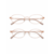 Rose gold clip on marrom