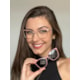 Armação de óculos de grau - Antonella 0232 - rose ponteira animal print rosado clip on rosa C5