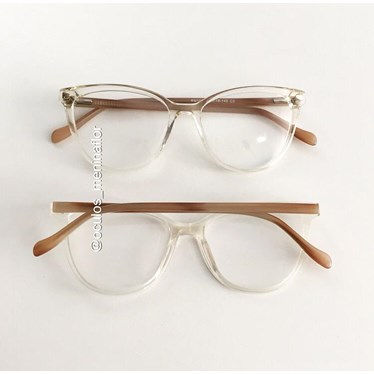 Armação de óculos de grau - Ariel Two - Dourado transparente