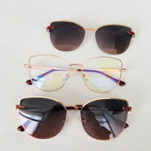 Armação de óculos de grau - Aurora 2.0 versão 95951 - rose gold com clip on detalhe rose gold Armação de óculos de grau - Aurora 2.0 versão 95951 - rose gold com clip on detalhe rose gold