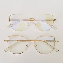 Armação de óculos de grau - Aurora brilho 95761 - branco com dourado C1