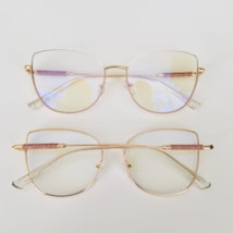 Armação de óculos de grau - Aurora brilho 95761 - branco com nude C6 Armação de óculos de grau - Aurora brilho 95761 - branco com nude C6