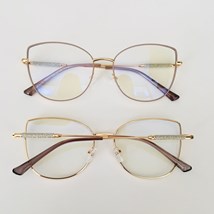 Armação de óculos de grau - Aurora brilho 95761 - creme marrom C9