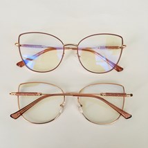 Armação de óculos de grau - Aurora brilho 95761 - nude chocolate com rose gold C2