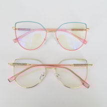 Armação de óculos de grau - Aurora Glow 81038/80062 - verde com rosa Armação de óculos de grau - Aurora Glow 81038/80062 - verde com rosa