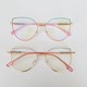 Armação de óculos de grau - Aurora Glow 81038/80062 - verde com rosa