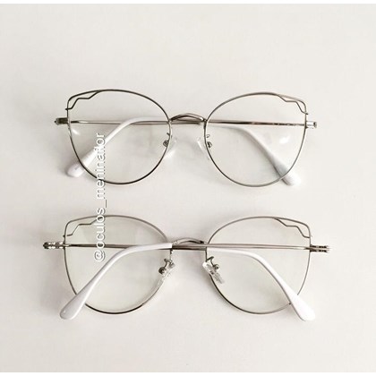 Armação de óculos de grau - Aurora - Prata