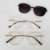 dourado ponteira animal print clip on marrom
