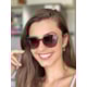 Armação de óculos de grau - Aurora shine 2 em 1 cod 0254 - marrom com dourado clip on animal print C5