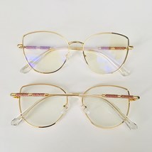Armação de óculos de grau - Aurora Shine 81132 - dourado ponteira transparente C7