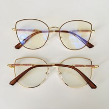 Armação de óculos de grau - Aurora Shine 81132 - nude chocolate com dourado C3