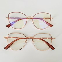 Armação de óculos de grau - Aurora Shine 81132 - nude chocolate com rose gold C9