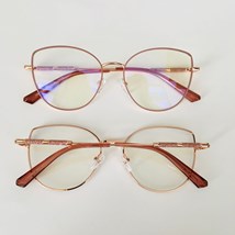 Armação de óculos de grau - Aurora Shine 81132 - nude chocolate com rose gold C9 Armação de óculos de grau - Aurora Shine 81132 - nude chocolate com rose gold C9