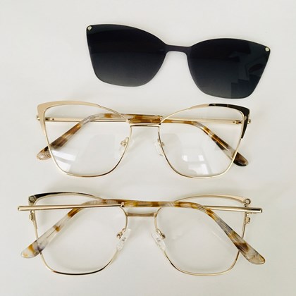 Armação de óculos de grau - Bárbara C0125 - dourado C8