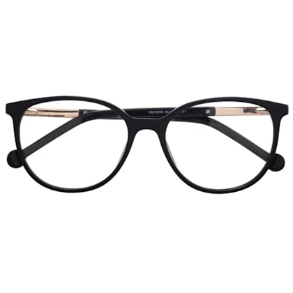 Armação de óculos de grau - Bee 10069 - Preto C1 Armação de óculos de grau - Bee 10069 - Preto C1
