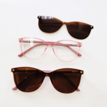 ARMAÇÃO DE ÓCULOS DE GRAU - BETINA 6101 - ROSE TRANSPARÊNCIA COM LENTE MARROM ARMAÇÃO DE ÓCULOS DE GRAU - BETINA 6101 - ROSE TRANSPARÊNCIA COM LENTE MARROM