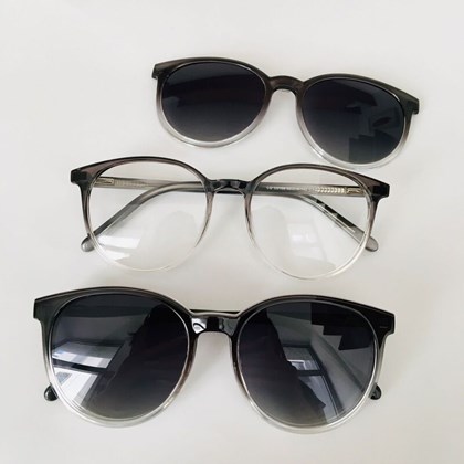Armação de óculos de grau - Califórnia C0158 - preto transparência c3