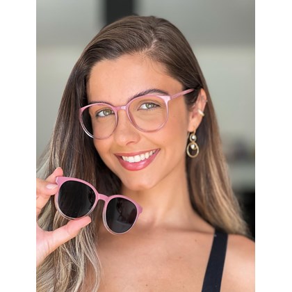 Armação de óculos de grau - Califórnia C0158 - rosa degrade c8