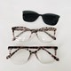 Armação de óculos de grau - Camila 8003 - Animal print transparência C5