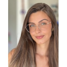 Armação de óculos de grau - Camile Glow 8573 - nude chocolate com dourado C3