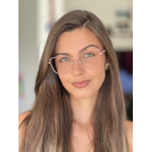 Armação de óculos de grau - Camile Glow 8573 - nude com rose gold C2