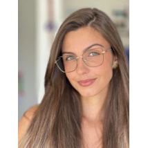 Armação de óculos de grau - Camile Glow 8573 - preto com dourado C1