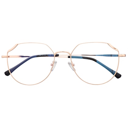 Armação de óculos de grau - Carol 9716 - Rose Gold Armação de óculos de grau - Carol 9716 - Rose Gold
