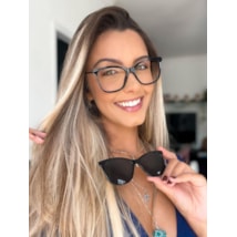 Armação de óculos de grau - Cássia 15035 - preto C2 Armação de óculos de grau - Cássia 15035 - preto C2