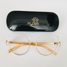 ARMAÇÃO DE ÓCULOS DE GRAU - CAT 7052 - DOURADO HASTE DOURADO TRANSPARENTE ARMAÇÃO DE ÓCULOS DE GRAU - CAT 7052 - DOURADO HASTE DOURADO TRANSPARENTE