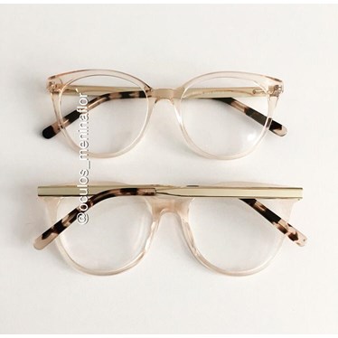 Armação de óculos de grau - Celina two - Dourado transparente
