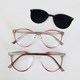 Armação de óculos de grau - Cibelle 6515 - furta cor bordo com transparente C8
