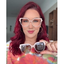 Armação de óculos de grau - Cindy sapatinho 81585 - rose claro com transparente C3