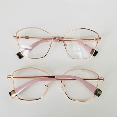 Armação de óculos de grau - Clara 6983 - rose gold ponteira rose C4