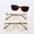 dourado transparente lente marrom
