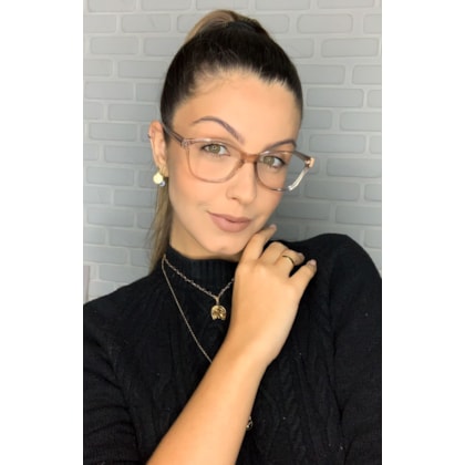ARMAÇÃO DE ÓCULOS DE GRAU - CRISTINA 3750 - ROSE TRANSPARÊNCIA C4 ARMAÇÃO DE ÓCULOS DE GRAU - CRISTINA 3750 - ROSE TRANSPARÊNCIA C4