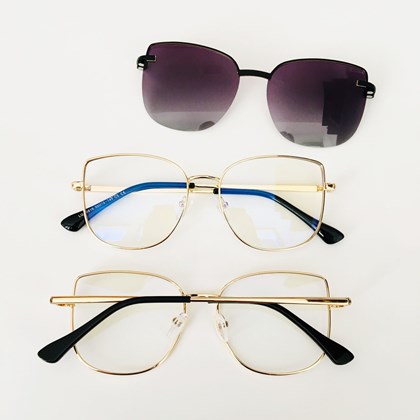 Armação de óculos de grau - Dafini 95816 - dourado C3